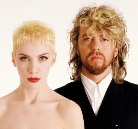 Eurythmics Annie Lennox ja karvanaama nimeltä Dave Stewart.